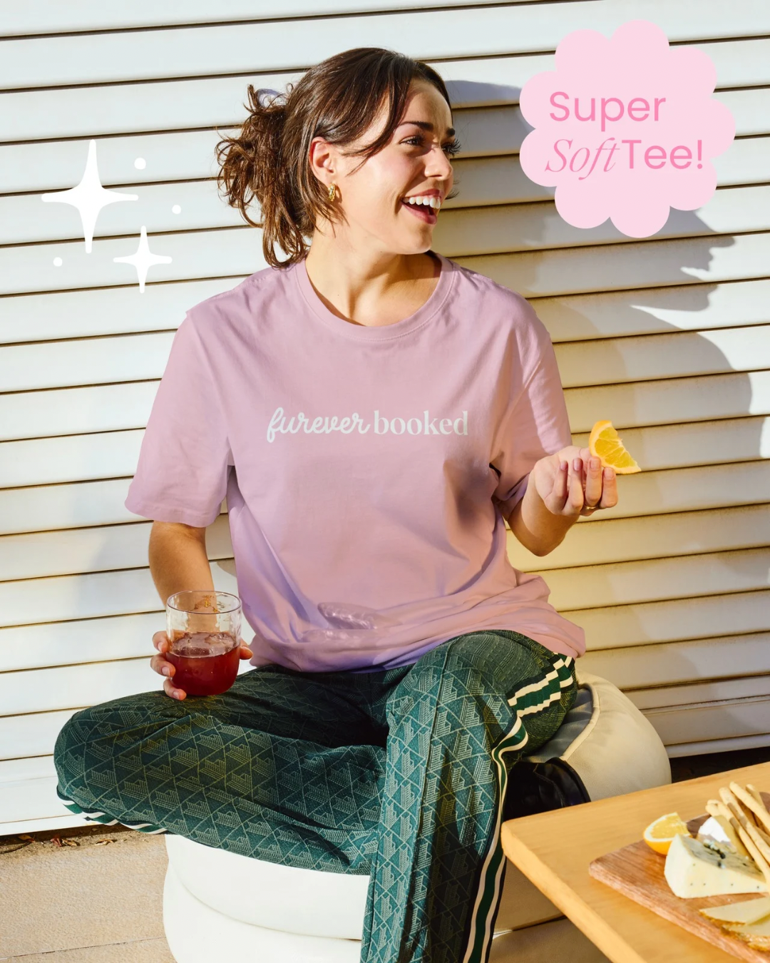 Furever Booked Pink Soft Tee Pre-Order