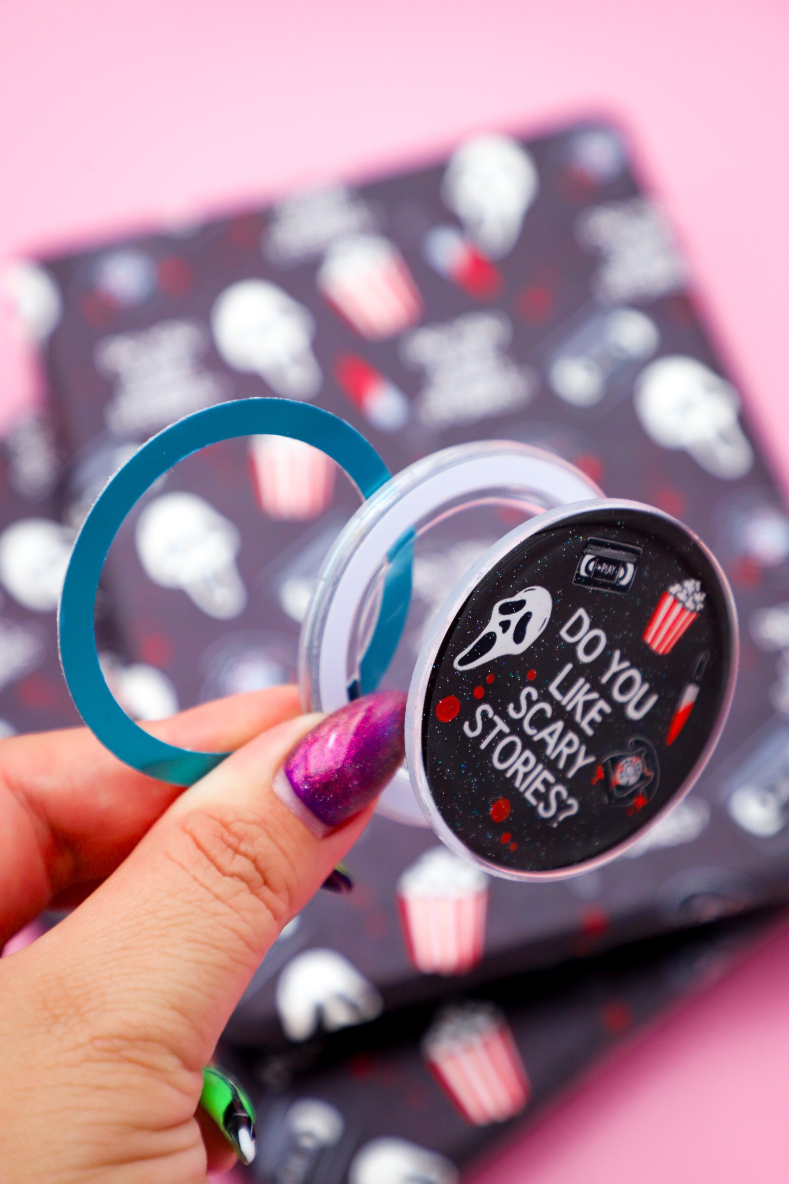Do You Like Scary Stories Glitter MagSafe Phone Grip