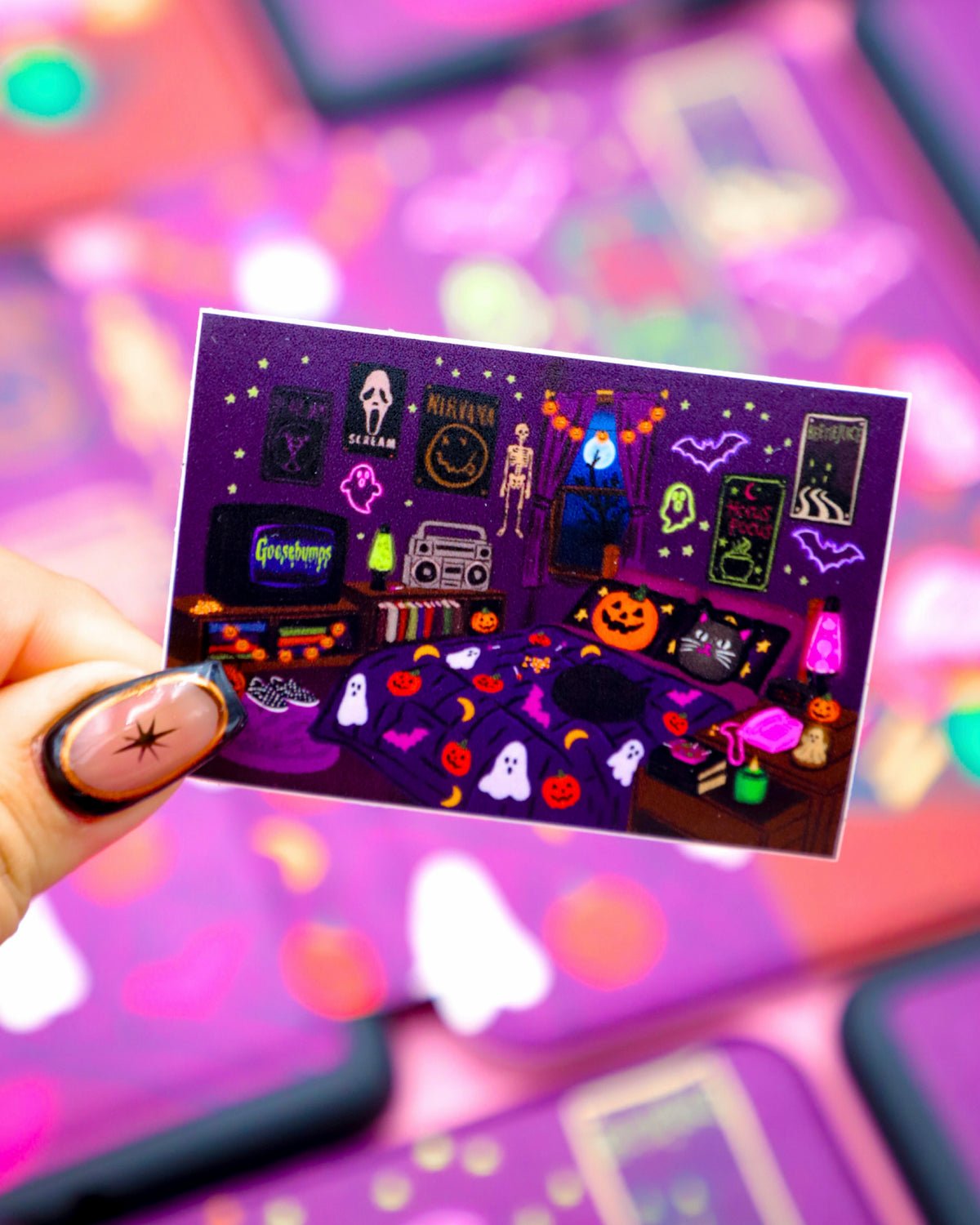 90s Halloween Bedroom Sticker