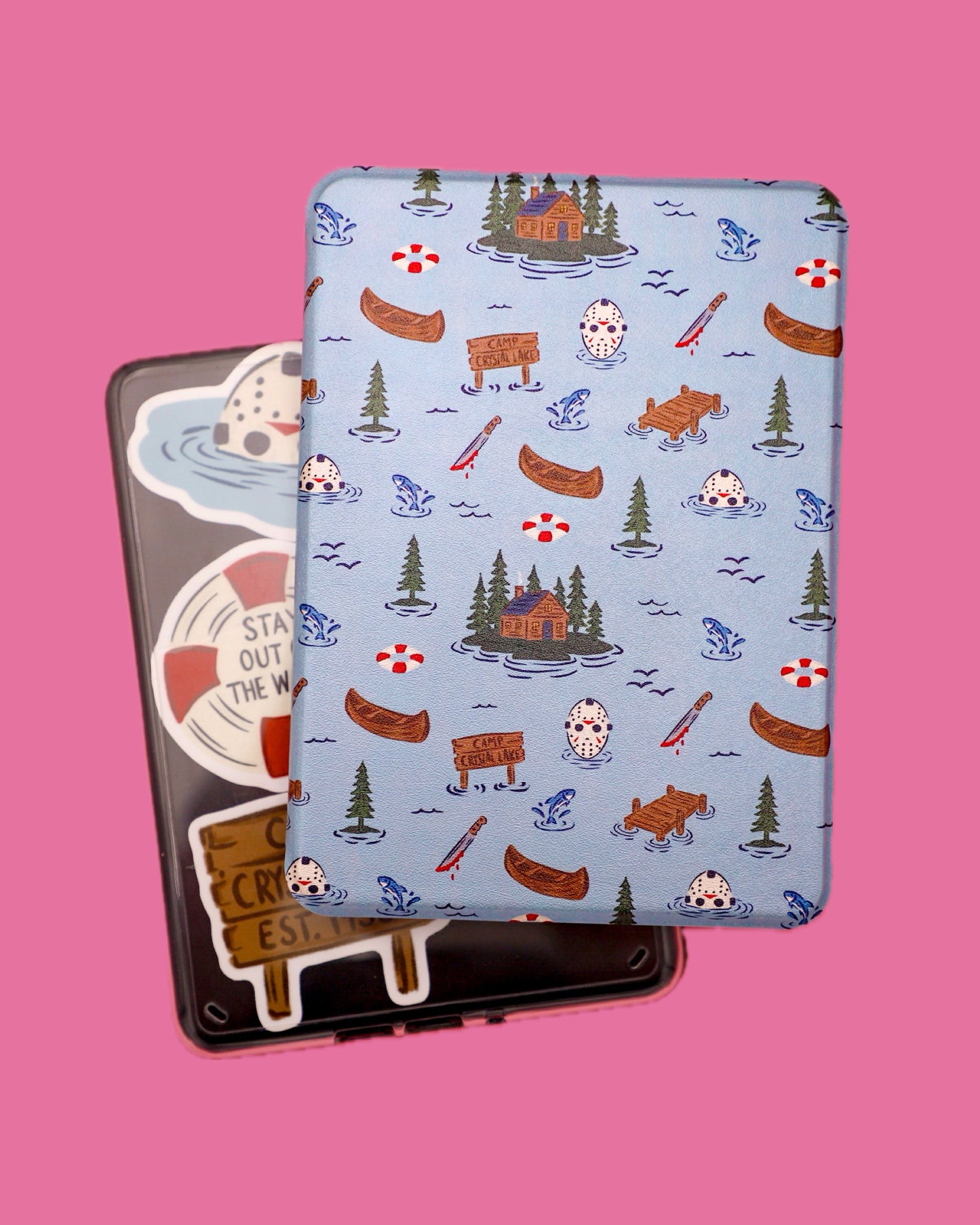 Stay Out of the Water Clear Back Kindle Case