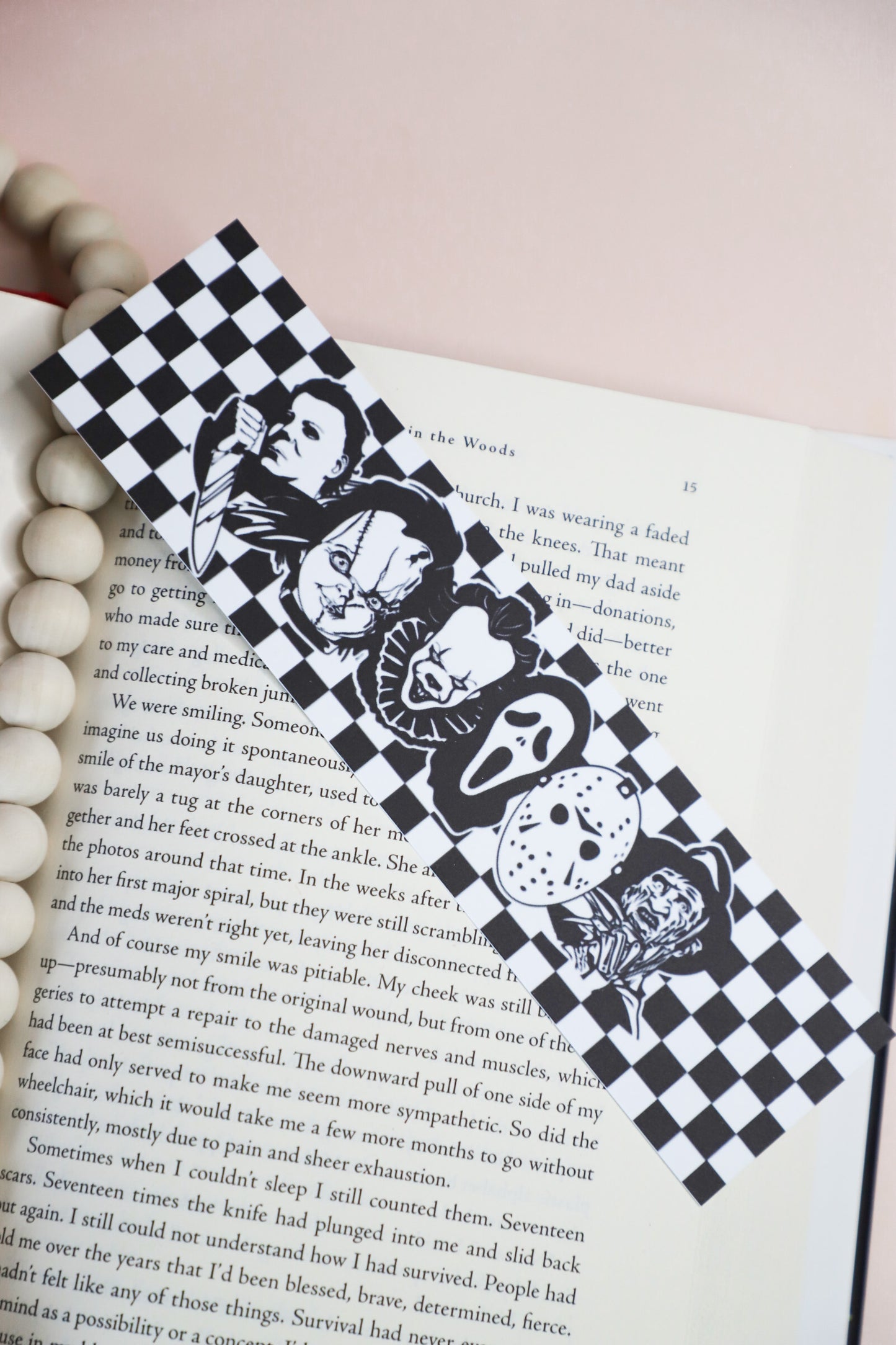 Halloween Killers Checkered Bookmark
