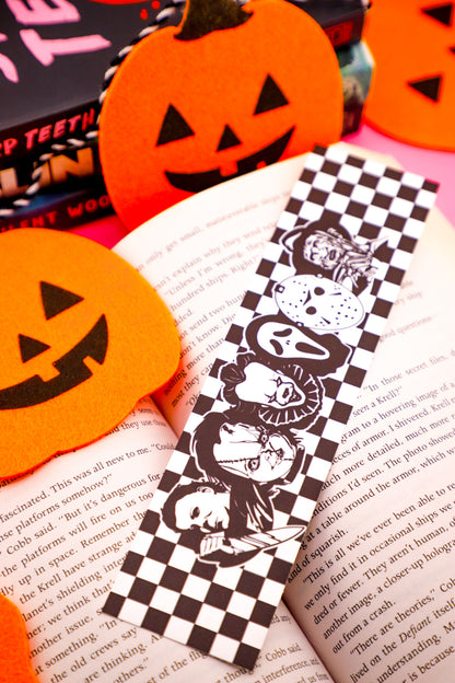 Halloween Killers Checkered Bookmark