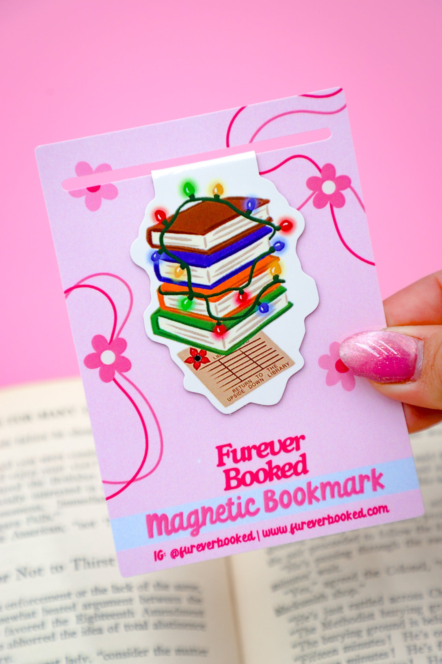 Return to the Upside Down Library Magnetic Bookmark