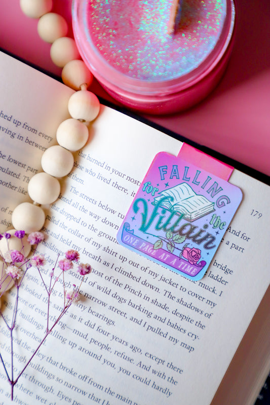 Falling For The Villain One Chapter At A Time Holographic Magnetic Bookmark