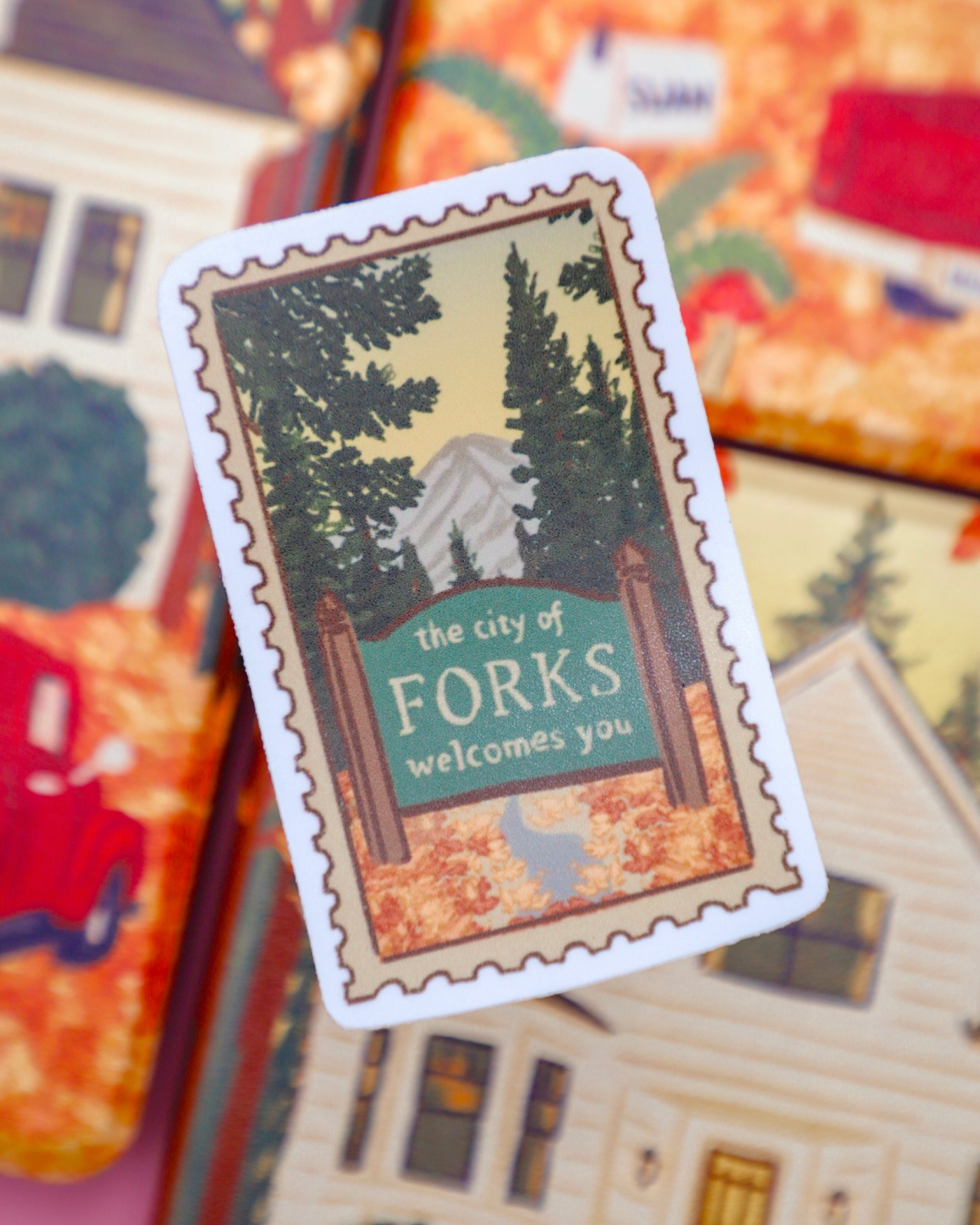 Welcome to Forks Stamp Sticker