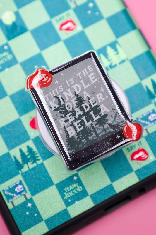 This Is The Kindle Of A Reader Bella Glitter MagSafe Phone Grip