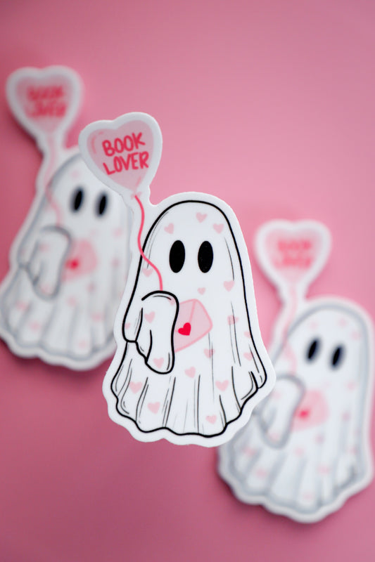 Book Lover Ghost Sticker