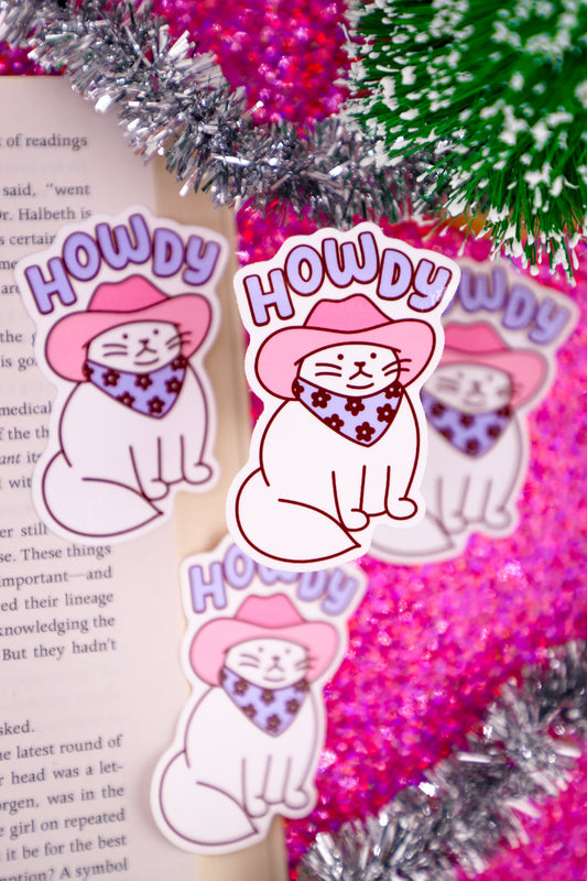 Howdy Cat Sticker