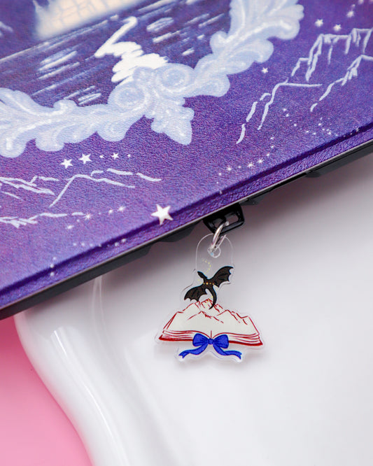 Book Dragon Kindle Charm