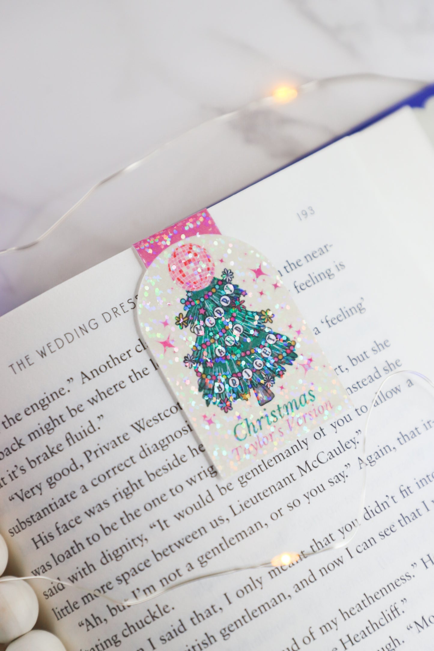 Christmas Taylor's Version Glitter Magnetic Bookmark