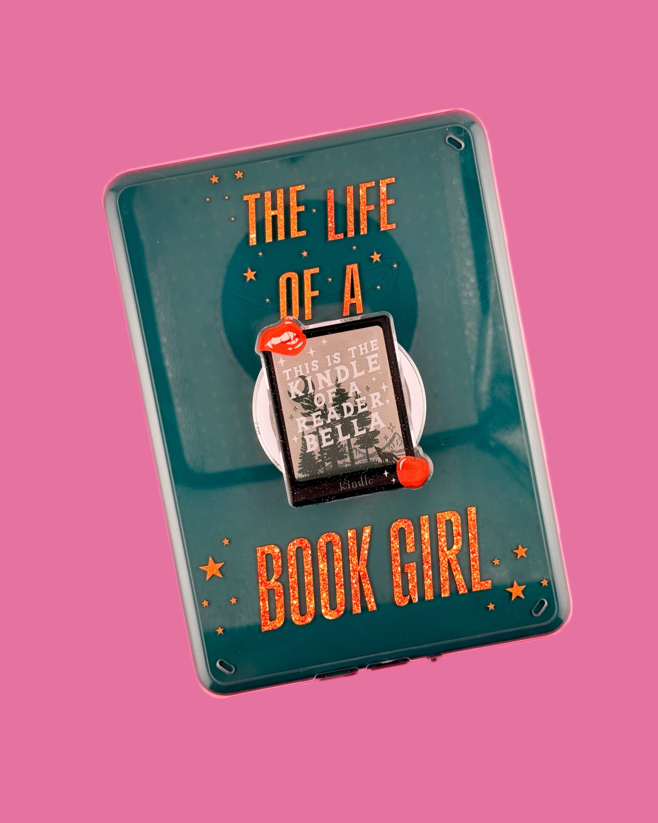 This Is The Kindle Of A Reader Bella Glitter MagSafe Phone Grip
