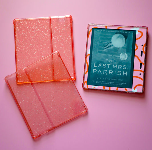 Kindle Oasis Case - Transparent Pink Glitter