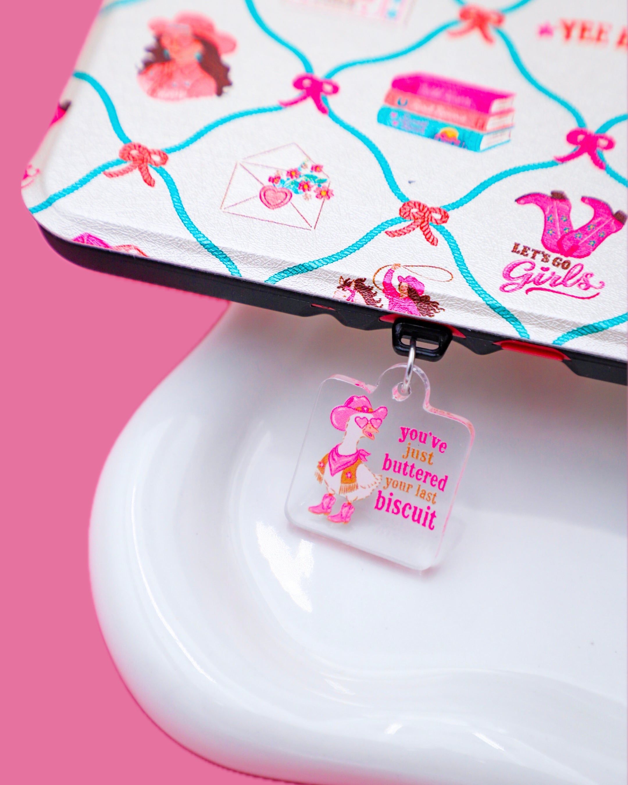 Goose Cowgirl Kindle Charm