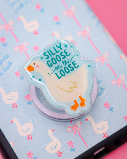 Silly Goose on the Loose Glitter MagSafe Phone Grip