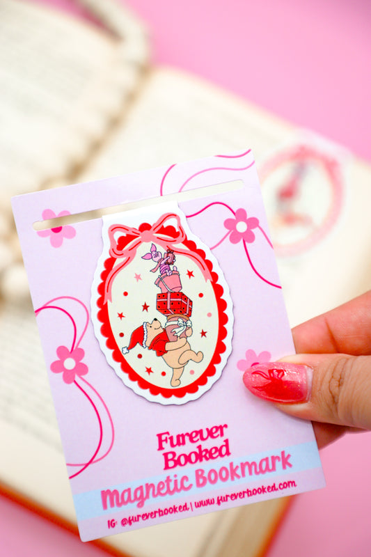 Silly Bear Christmas Magnetic Bookmark