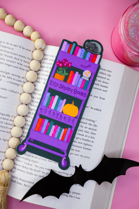 Spooky Book Cart Bookmark