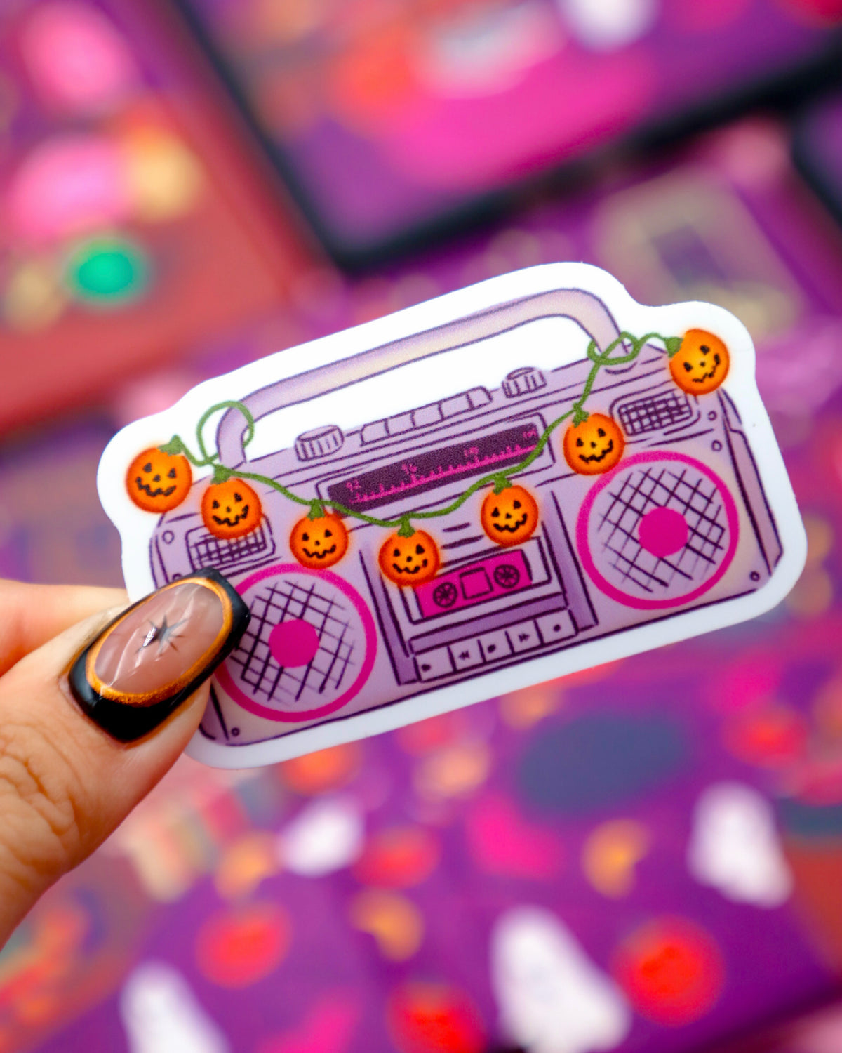 Halloween Boom Box Sticker