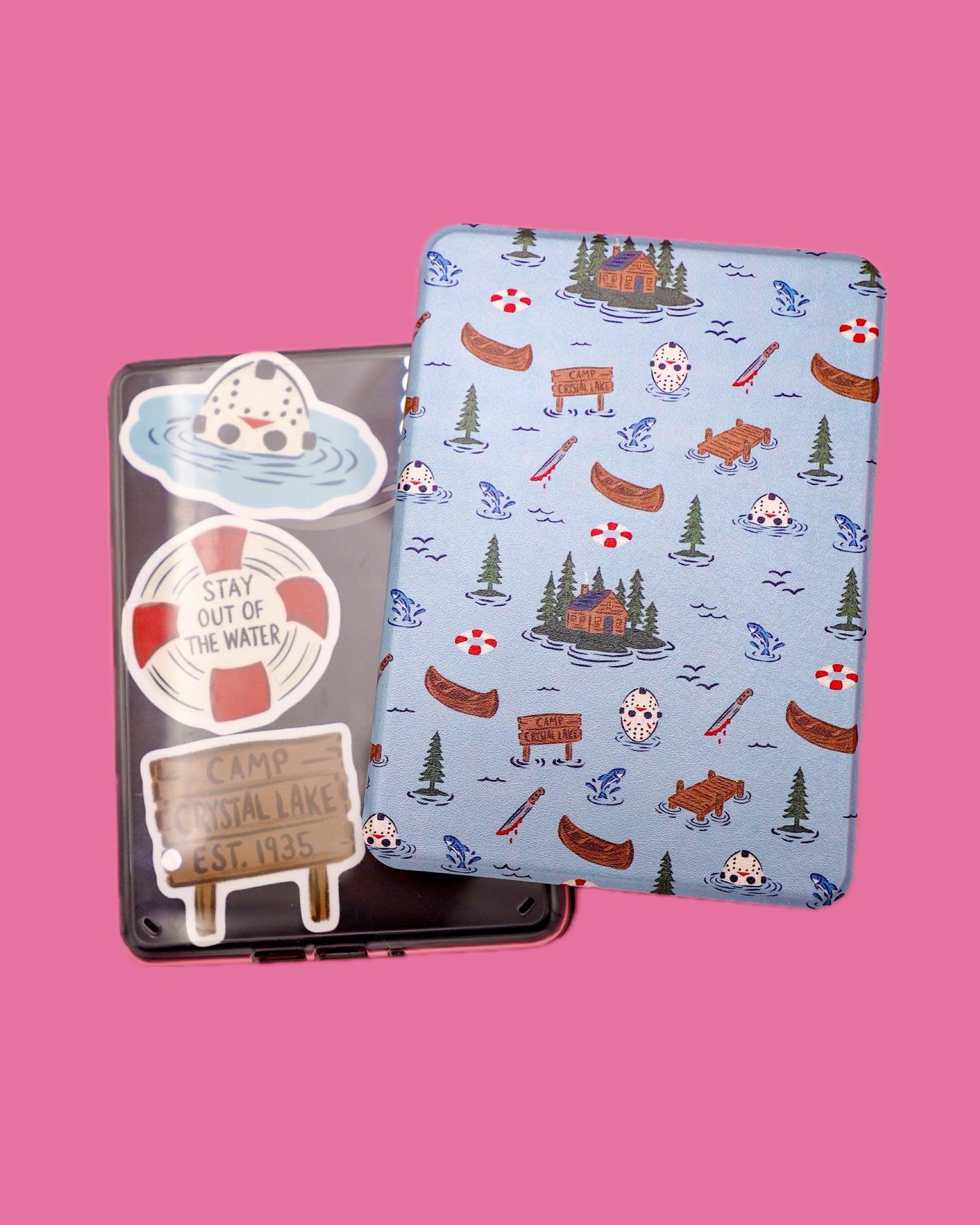 Stay Out of the Water Clear Back Kindle Case
