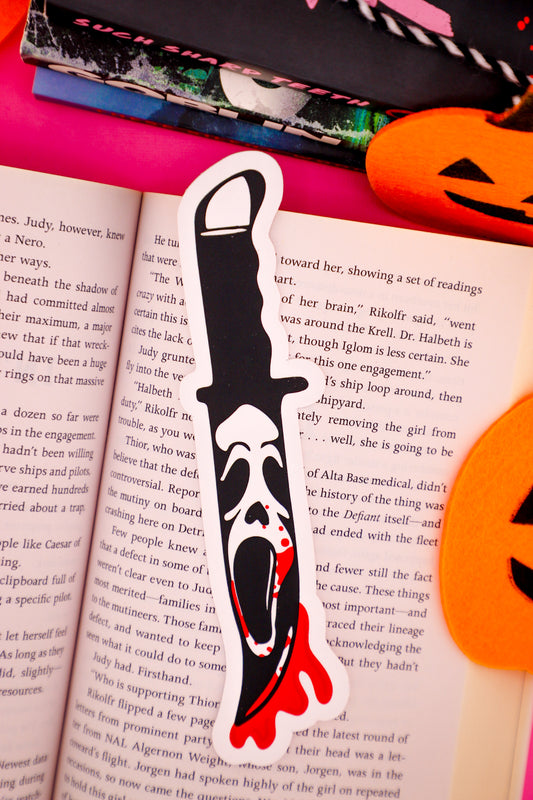 Ghost Face Knife Bookmark