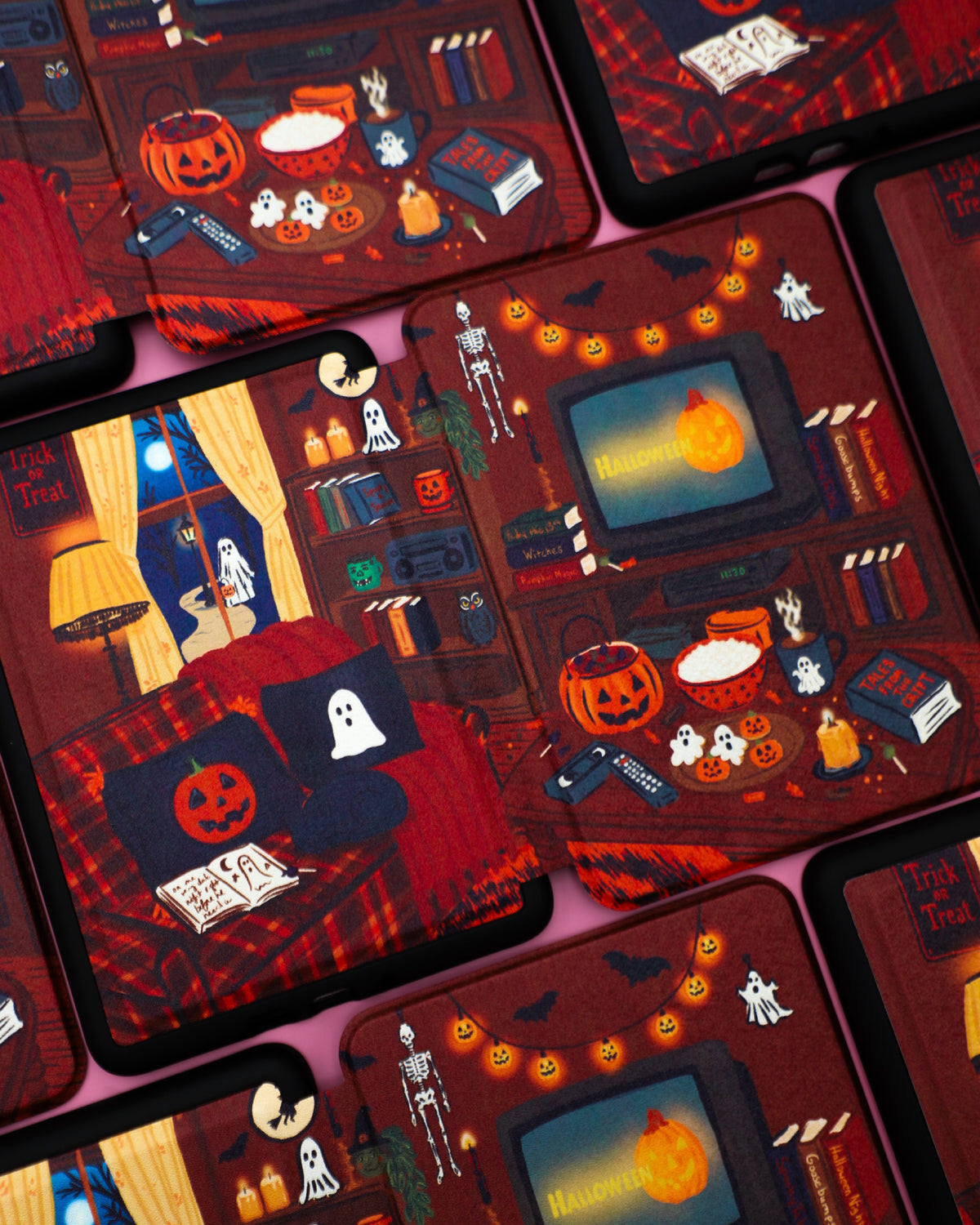 90s Halloween Living Room Kindle Case