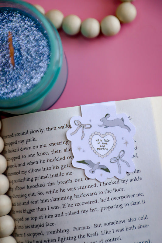 All's Fair In Love And Poetry Magnetic Bookmark