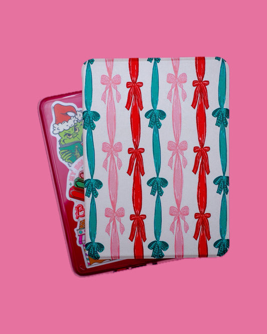 Holiday Bows Clear Back Kindle Case