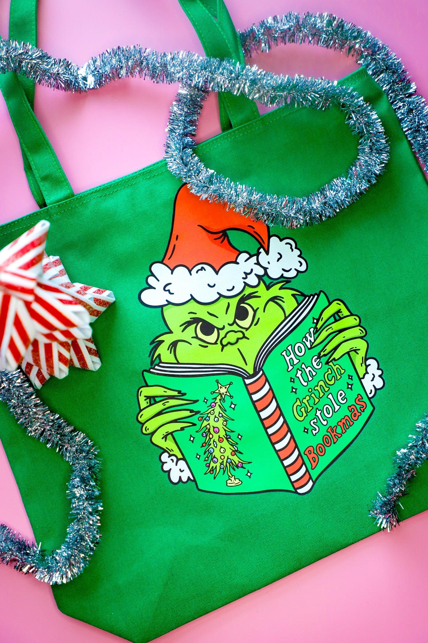 How The Grinch Stole Bookmas Canvas Tote Bag