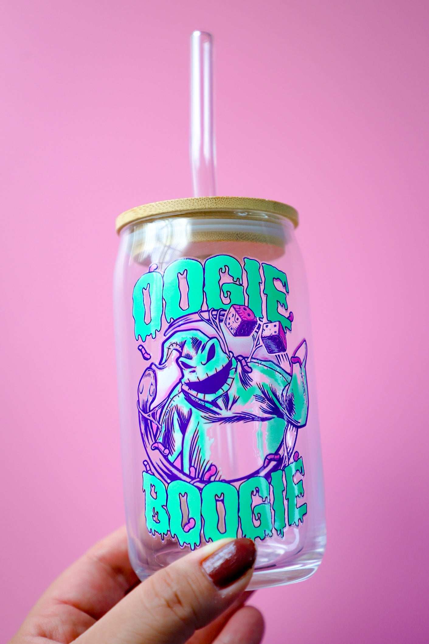 Oogie Boogie Glass Can Cup