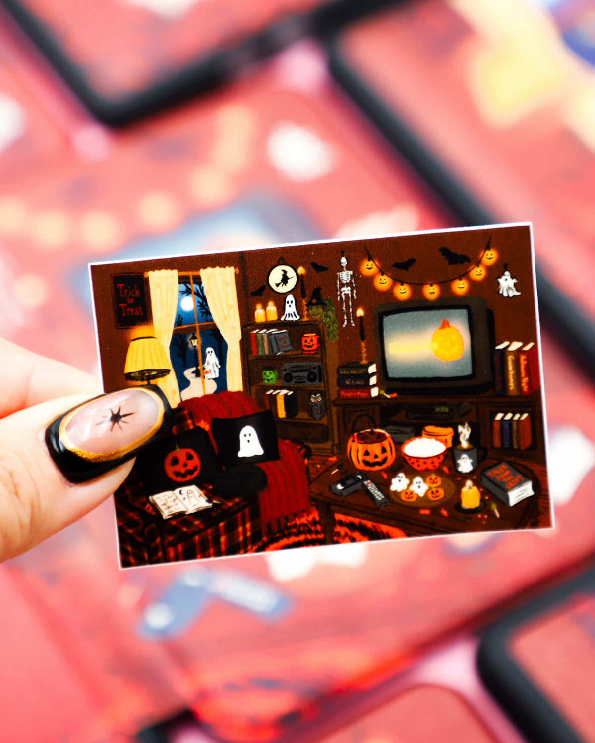 90s Halloween Living Room Sticker