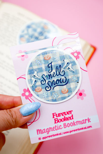 I Smell Snow Glitter Magnetic Bookmark
