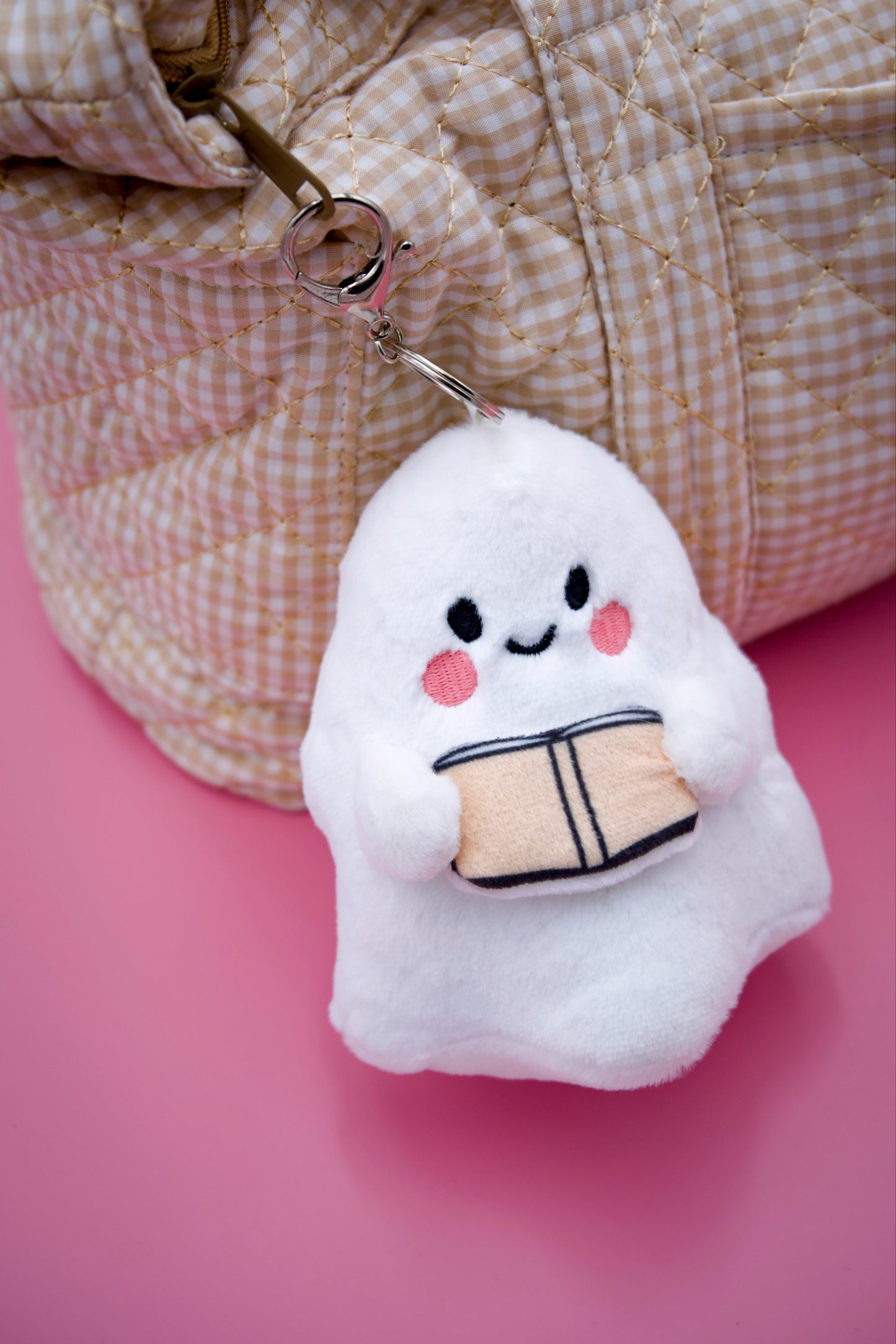 Bookish Ghost Keychain Plushie