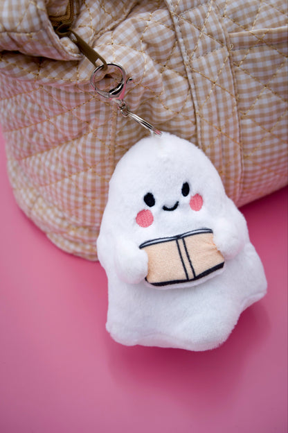 Bookish Ghost Keychain Plushie