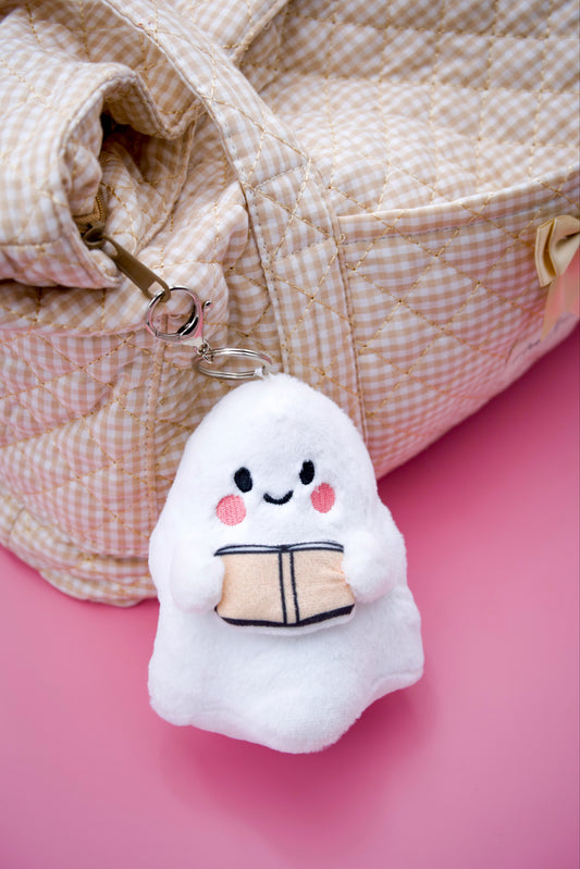 Bookish Ghost Keychain Plushie