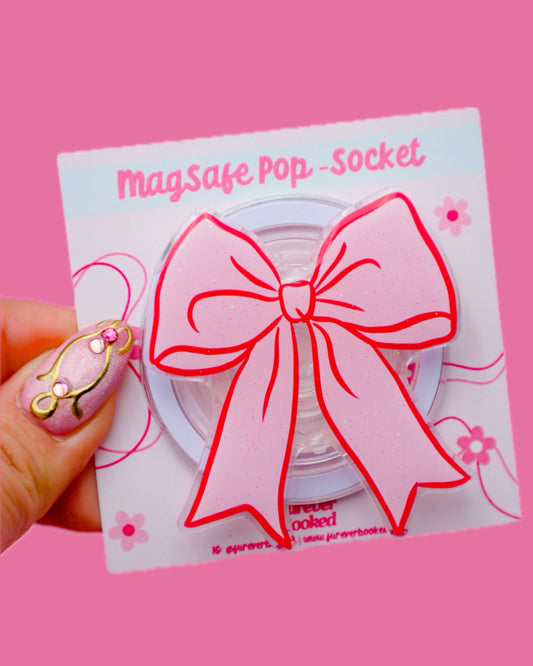 Pink Bow MagSafe Phone Grip