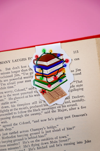 Return to the Upside Down Library Magnetic Bookmark