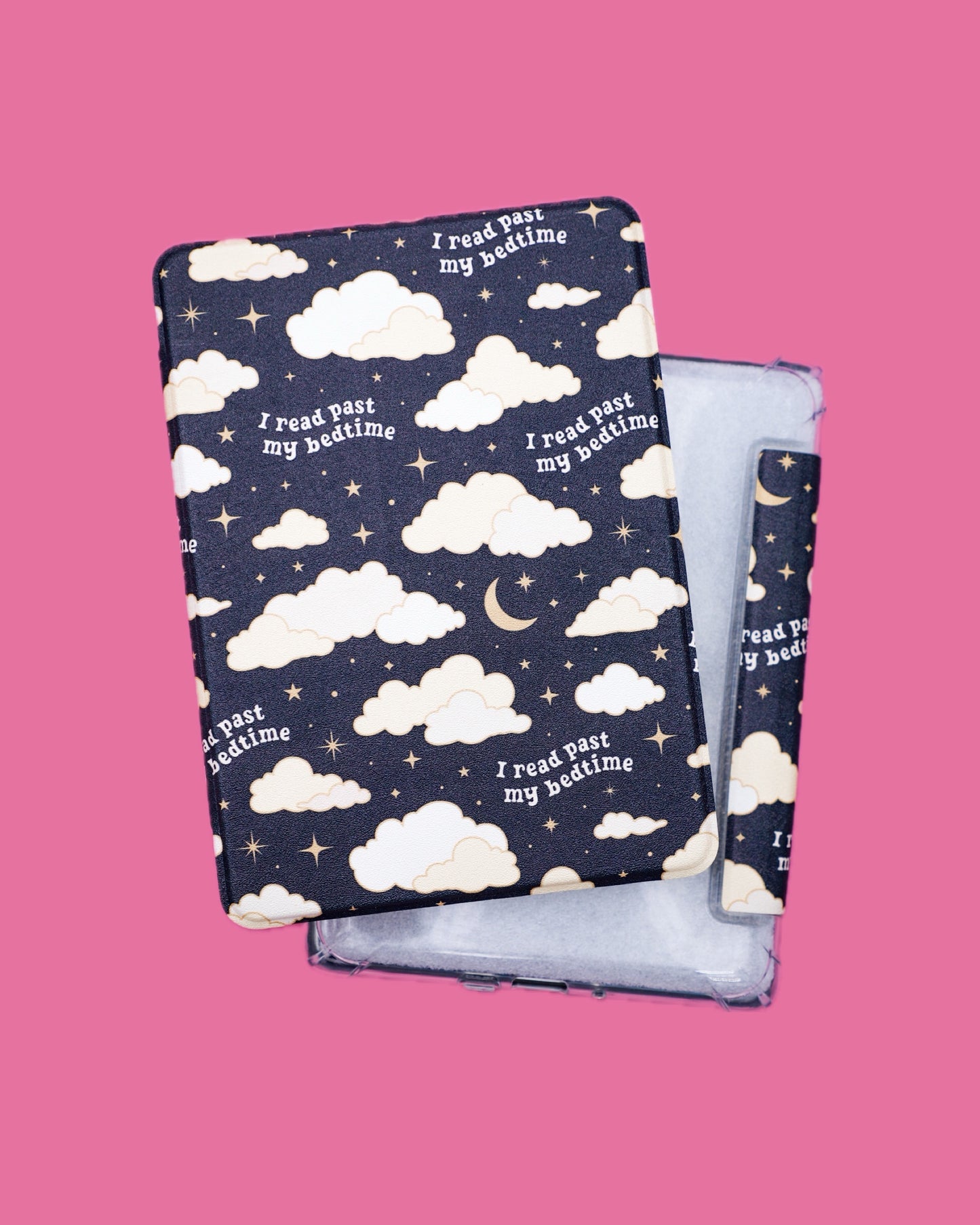 I Read Past My Bedtime TPU Clear Back Kindle Case