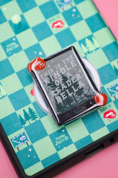 This Is The Kindle Of A Reader Bella Glitter MagSafe Phone Grip