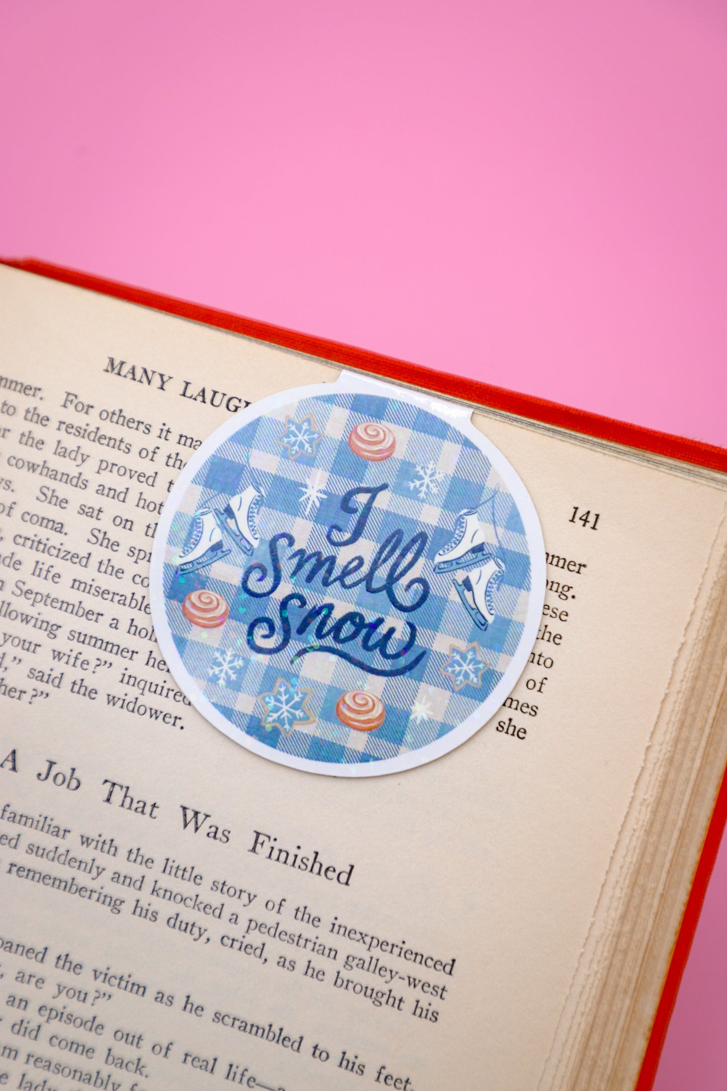 I Smell Snow Glitter Magnetic Bookmark