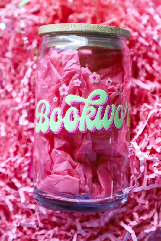 Bookworm Glass Can Cup