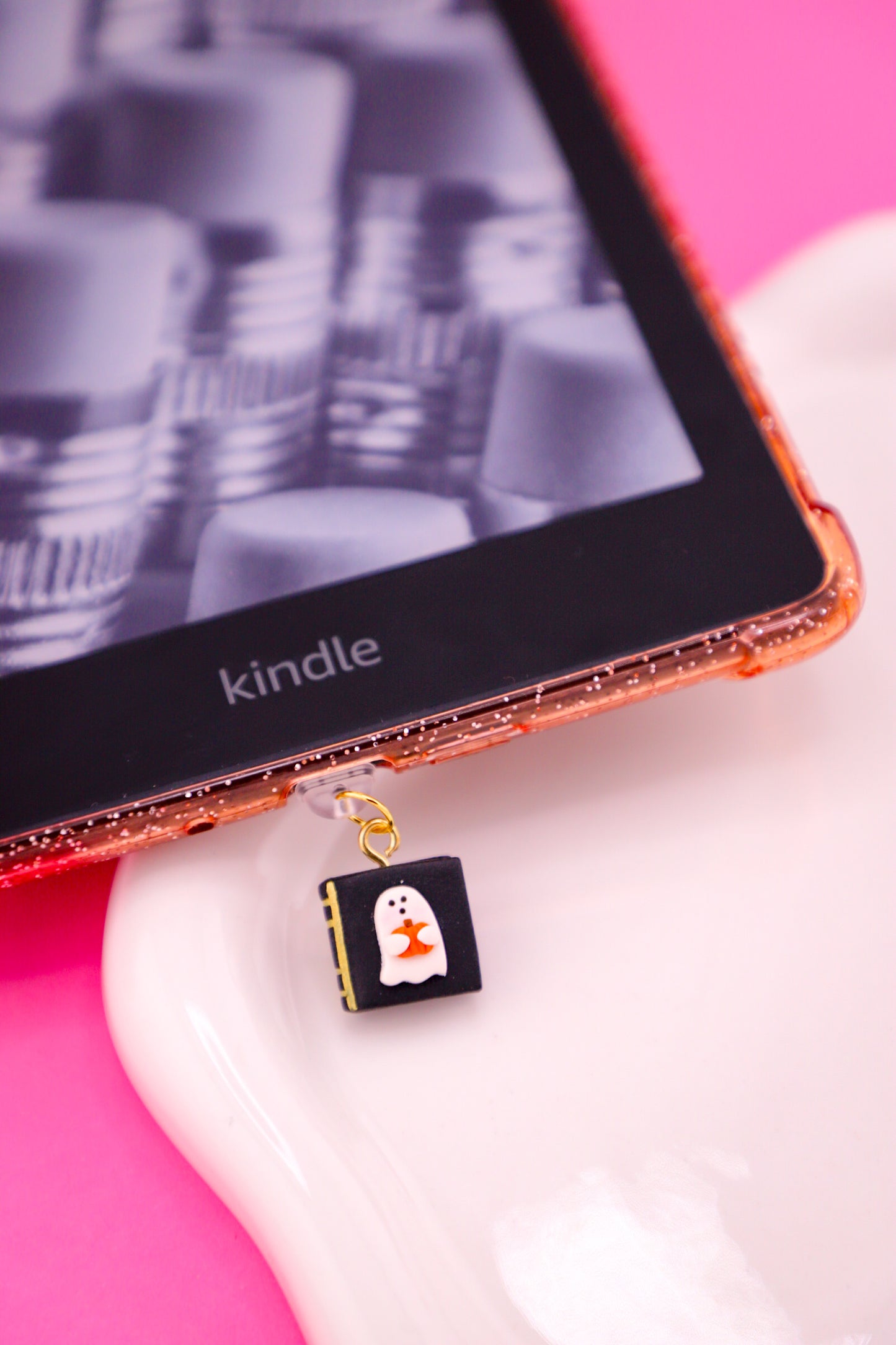 Handmade Pumpkin Ghost Kindle Charms