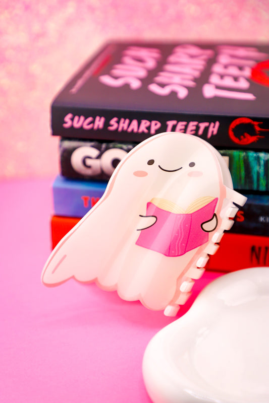 Book Lover Ghost Glow In The Dark Hair Claw