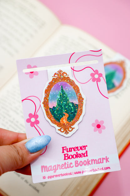 Emerald Enchantment Glitter Magnetic Bookmark