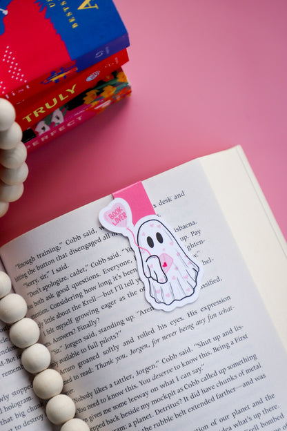 Book Lover Ghost Magnetic Bookmark