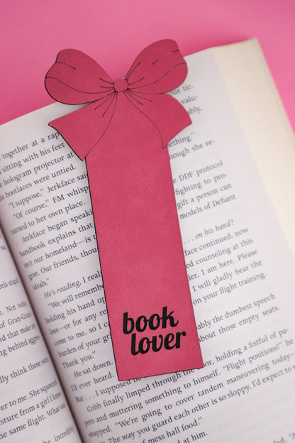 Book Lover Faux Leather Bookmark