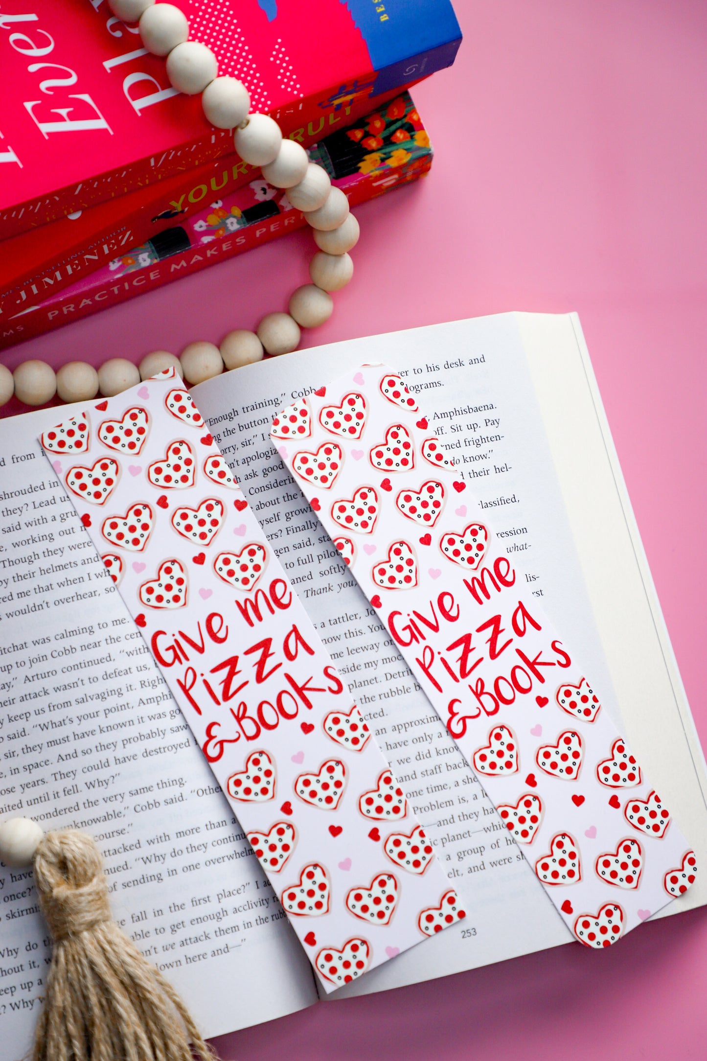 Give Me Pizza and Books Bookmark