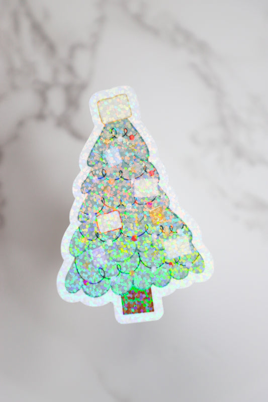 Bookmas Tree Glitter Sticker