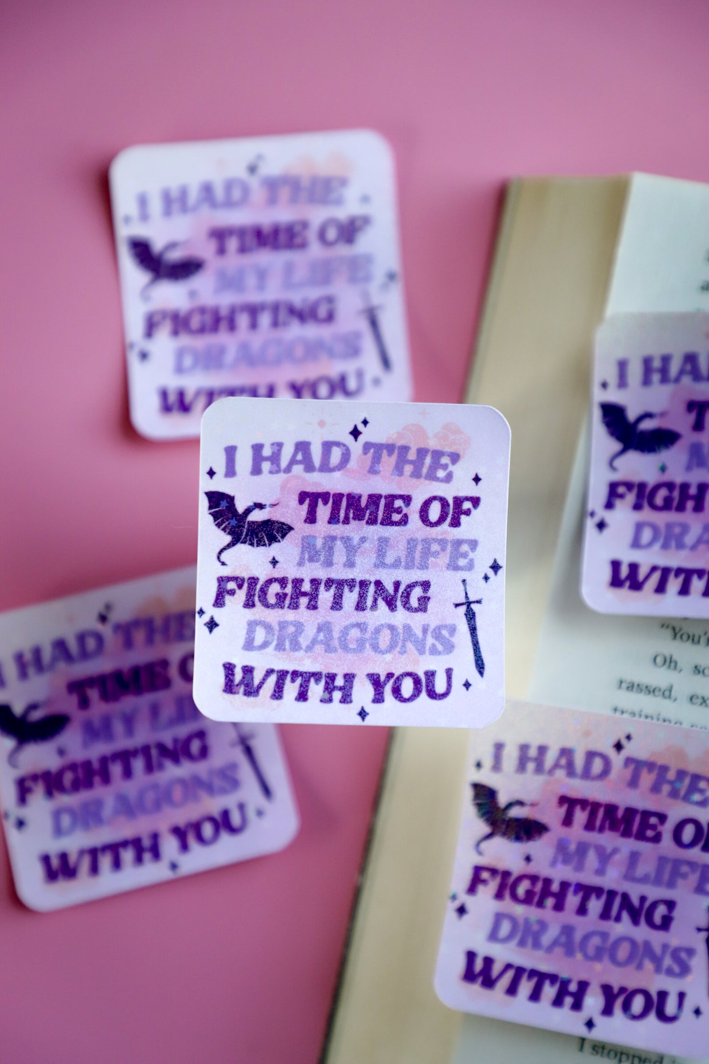 I Had The time Of My Life Fighting Dragons With You Glitter Sticker