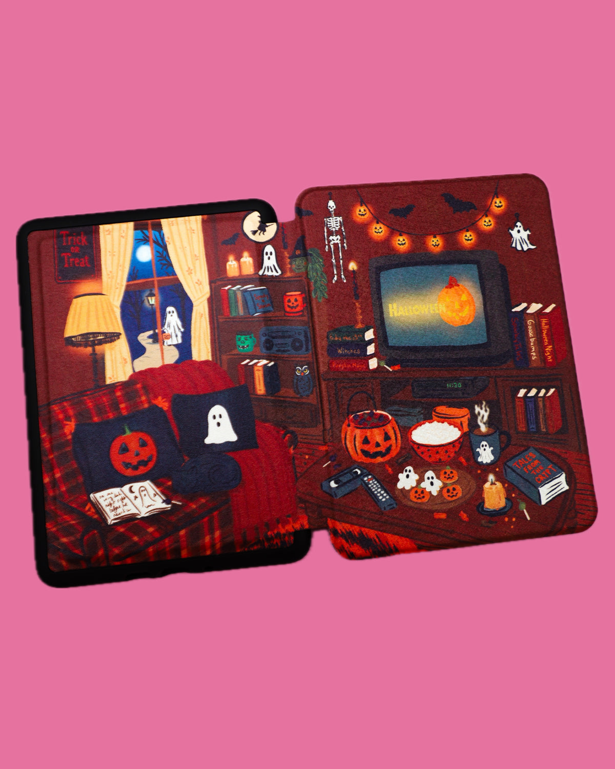 90s Halloween Living Room Kindle Case