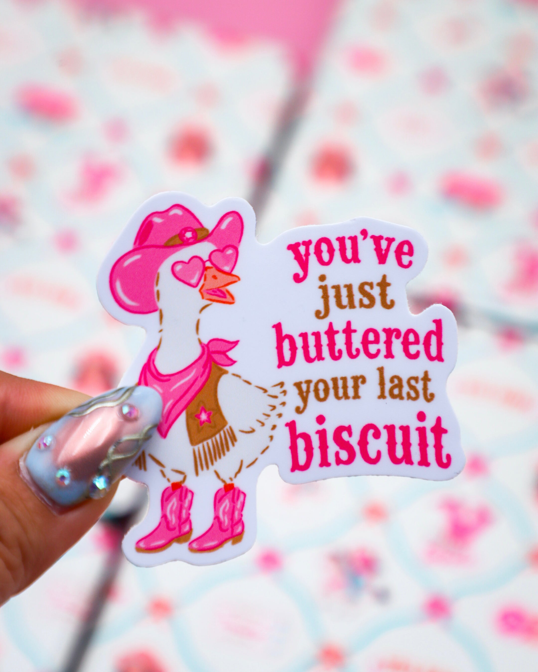 Goose Cowgirl Sticker