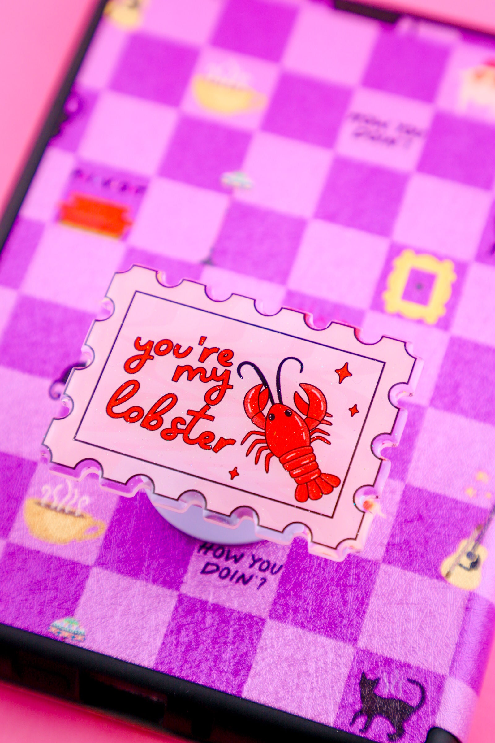 You're My Lobster Glitter Adhesive Grip